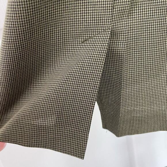 Vintage 80s Double Breasted Blazer 3 Piece Set Womens 6 Petite Houndstooth Retro - Picture 8 of 13
